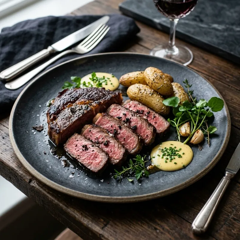 Truffle-rubbed ribeye